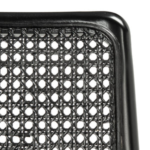 Safavieh REINHARDT RATTAN DINING CHAIR - Coastal Charm Meets Contemporary Comfort for Stylish Dining Spaces Grey / Black DCH8800C-SET2