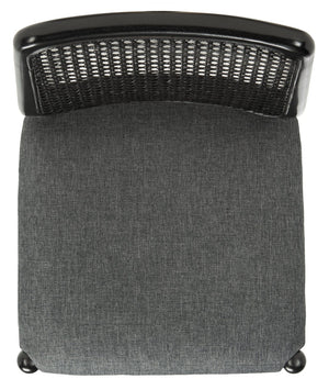 Safavieh REINHARDT RATTAN DINING CHAIR - Coastal Charm Meets Contemporary Comfort for Stylish Dining Spaces Grey / Black DCH8800C-SET2