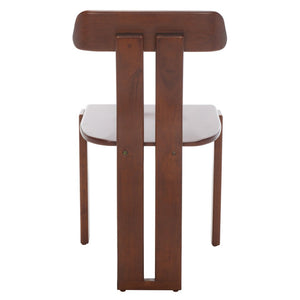 Safavieh Cayde Mid-Century Dining Chair - Stylish Tripod Base, Comfortable Seat, Perfect For Modern Homes Walnut DCH8801A