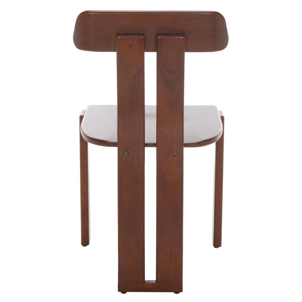 Safavieh Cayde Mid-Century Dining Chair - Stylish Tripod Base, Comfortable Seat, Perfect For Modern Homes Walnut DCH8801A