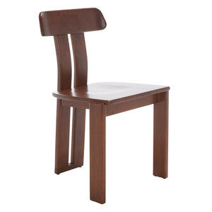 Safavieh Cayde Mid-Century Dining Chair - Stylish Tripod Base, Comfortable Seat, Perfect For Modern Homes Walnut DCH8801A