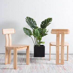 Safavieh Cayde Mid-Century Dining Chair - Stylish Tripod Base, Comfortable Seat, Perfect For Modern Homes Light Blond DCH8801B