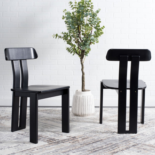Safavieh Cayde Mid-Century Dining Chair - Stylish Tripod Base, Comfortable Seat, Perfect For Modern Homes Black DCH8801C