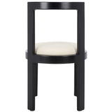 Safavieh Estes Round Dining Chair Black / White Rubber Wood DCH8802A-SET2