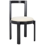 Safavieh Estes Round Dining Chair - Set of 2 Black / White DCH8802A-SET2