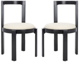 Safavieh Estes Round Dining Chair - Set of 2 Black / White DCH8802A-SET2