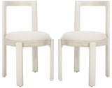 Safavieh Estes Round Dining Chair - Set of 2 White DCH8802B-SET2