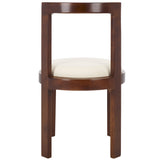 Safavieh Estes Round Dining Chair - Set of 2 Walnut / White DCH8802C-SET2