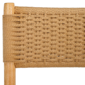 Safavieh HYLOS Coastal-Inspired Rope Dining Chair - Light Blonde Solid Wood Frame with Handwoven Detail DCH8803A-SET2
