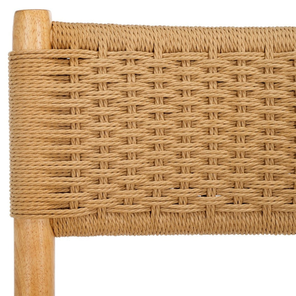 Safavieh HYLOS Coastal-Inspired Rope Dining Chair - Light Blonde Solid Wood Frame with Handwoven Detail DCH8803A-SET2