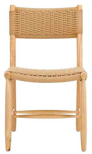 Safavieh HYLOS Coastal-Inspired Rope Dining Chair - Light Blonde Solid Wood Frame with Handwoven Detail DCH8803A-SET2