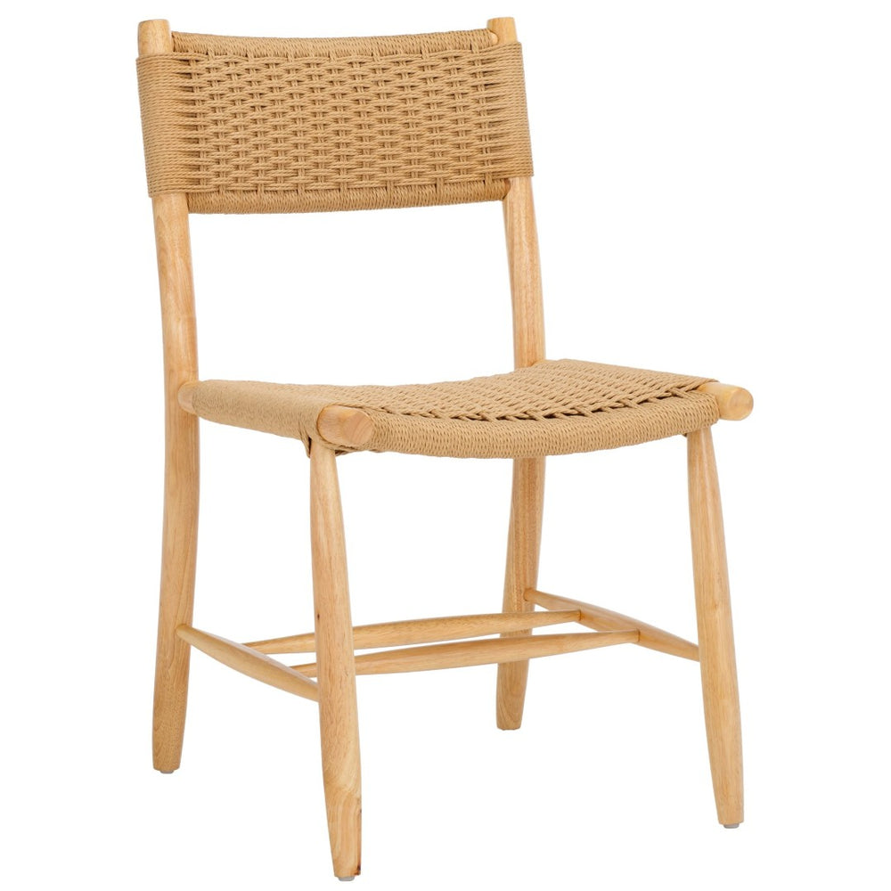 Safavieh HYLOS Coastal-Inspired Rope Dining Chair - Light Blonde Solid Wood Frame with Handwoven Detail DCH8803A-SET2