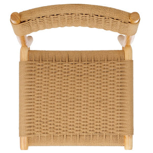 Safavieh HYLOS Coastal-Inspired Rope Dining Chair - Light Blonde Solid Wood Frame with Handwoven Detail DCH8803A-SET2