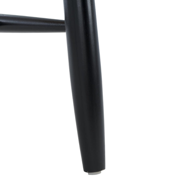 Safavieh FLORYN Rope Dining Chair - Natural Woven Seat, Black Solid Wood Frame, Modern Comfort & Style DCH8805A-SET2