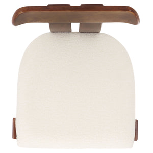 Safavieh Cayde Boucle Seat Dining Chair - Elegant Cream And Walnut Design For Stylish Dining Spaces Cream ,Walnut Wood,Fabric,Foam Dch8806a