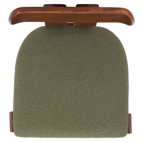 Safavieh Cayde Boucle Seat Dining Chair - Elegant Cream And Walnut Design For Stylish Dining Spaces Sage ,Walnut Wood,Fabric,Foam Dch8806b