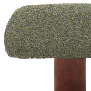 Safavieh Cayde Boucle Dining Chair - Elegant Cream Upholstery With Stylish Walnut Accents For Your Home Sage ,Walnut Wood,Fabric,Foam Dch8807b