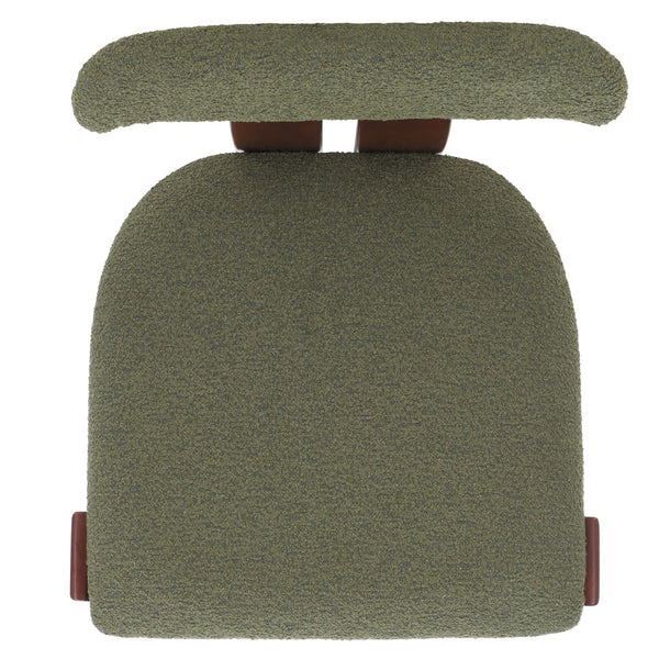 Safavieh Cayde Boucle Dining Chair - Elegant Cream Upholstery With Stylish Walnut Accents For Your Home Sage ,Walnut Wood,Fabric,Foam Dch8807b