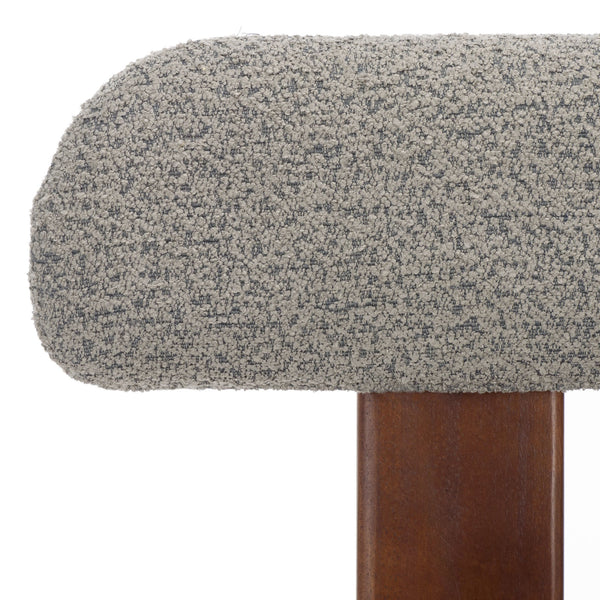 Safavieh Cayde Boucle Dining Chair - Elegant Cream Upholstery With Stylish Walnut Accents For Your Home Grey ,Walnut Wood,Fabric,Foam Dch8807c