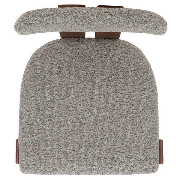 Safavieh Cayde Boucle Dining Chair - Elegant Cream Upholstery With Stylish Walnut Accents For Your Home Grey ,Walnut Wood,Fabric,Foam Dch8807c