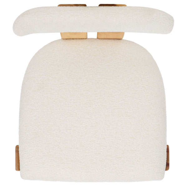 Safavieh Cayde Boucle Dining Chair - Elegant Cream Upholstery With Stylish Walnut Accents For Your Home Cream ,Light Blonde Wood,Fabric,Foam Dch8807d