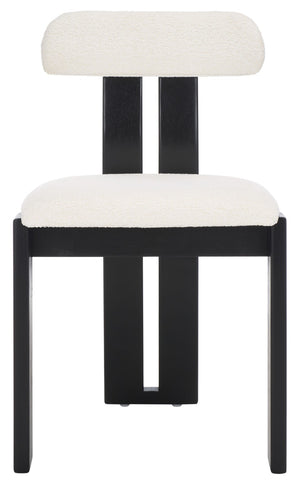Safavieh Cayde Boucle Dining Chair – Chic Comfort And Timeless Design For Your Elegant Dining Space Today! Cream / Black DCH8807E
