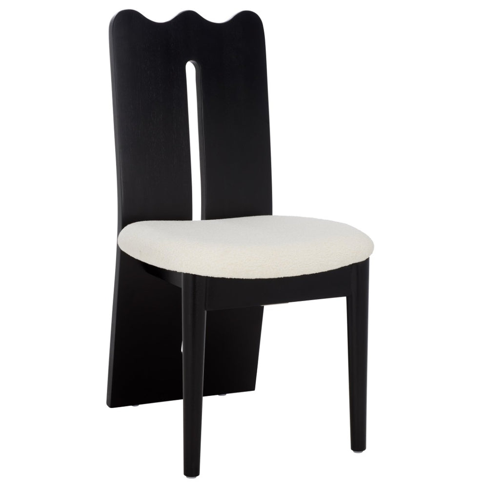 Safavieh Kieran Dining Chair: Elegant Boucle Upholstered Design For Modern Comfort And Timeless Style Cream Boucle / Black DCH8808A