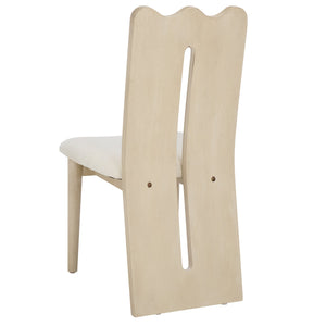 Safavieh Kieran Dining Chair - Sophisticated Elegance With Chic Black Legs For A Timeless Dining Experience Creme ,Ivory Wood,Fabric,Foam Dch8808c