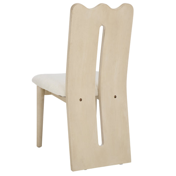 Safavieh Kieran Dining Chair - Sophisticated Elegance With Chic Black Legs For A Timeless Dining Experience Creme ,Ivory Wood,Fabric,Foam Dch8808c