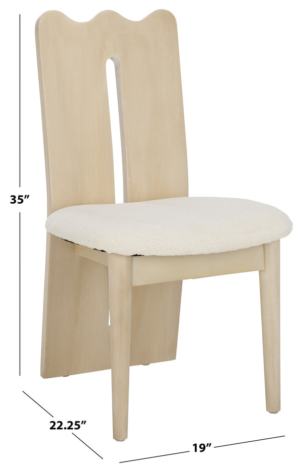 Safavieh Kieran Dining Chair: Elegant Boucle Upholstered Design For Modern Comfort And Timeless Style Cream Boucle / Ivory DCH8808C