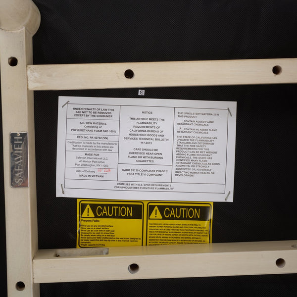 Safavieh Kieran Dining Chair - Sophisticated Elegance With Chic Black Legs For A Timeless Dining Experience Creme ,Ivory Wood,Fabric,Foam Dch8808c