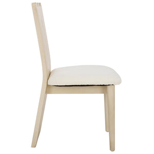 Safavieh Kieran Dining Chair - Sophisticated Elegance With Chic Black Legs For A Timeless Dining Experience Creme ,Ivory Wood,Fabric,Foam Dch8808c
