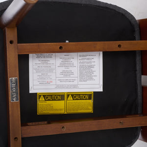 Safavieh Kieran Dining Chair - Sophisticated Elegance With Chic Black Legs For A Timeless Dining Experience Grey ,Walnut Wood,Fabric,Foam Dch8808d