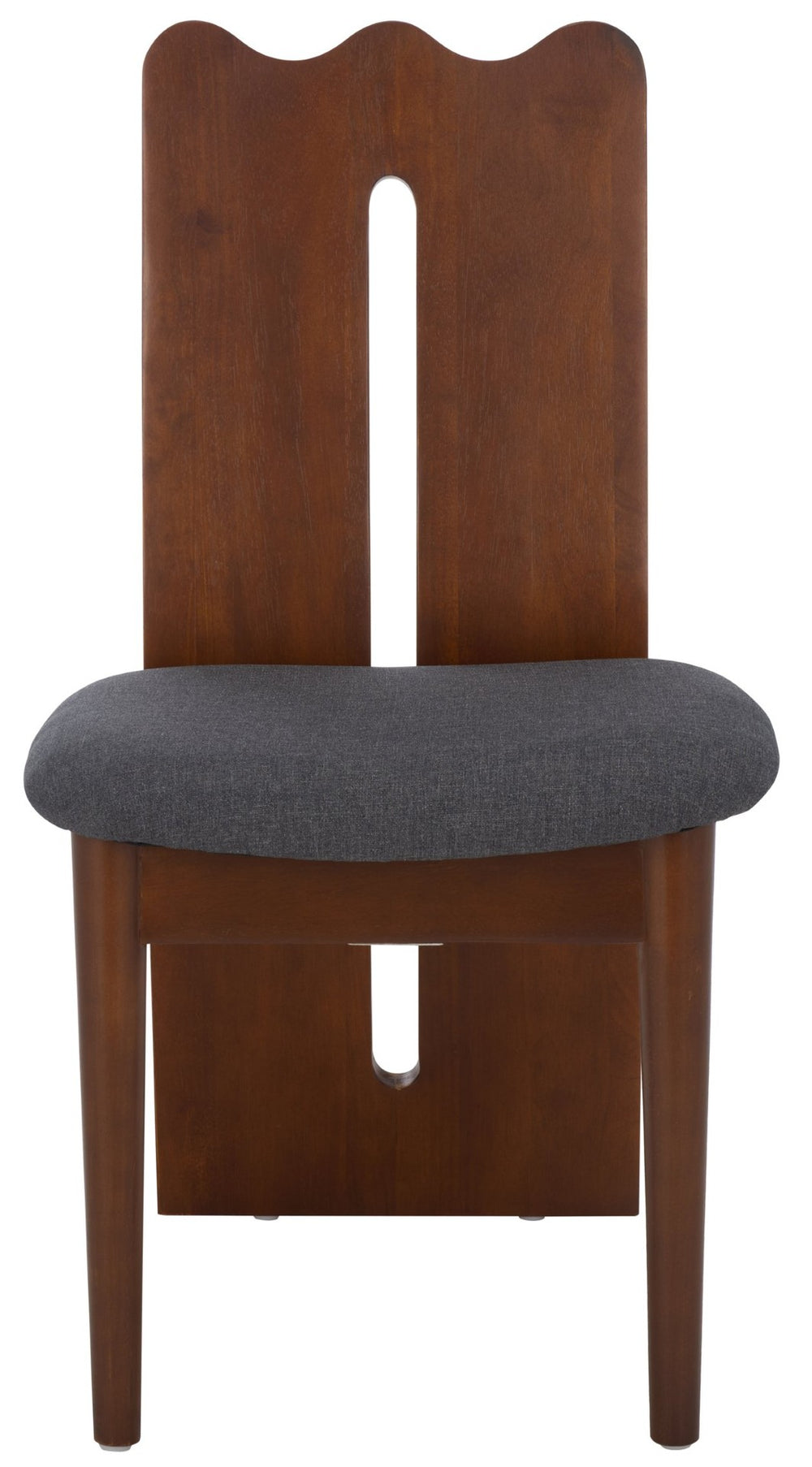 Safavieh Kieran Dining Chair - Elegant Grey Upholstered Seat With Walnut Legs For Modern Dining Spaces DCH8808D