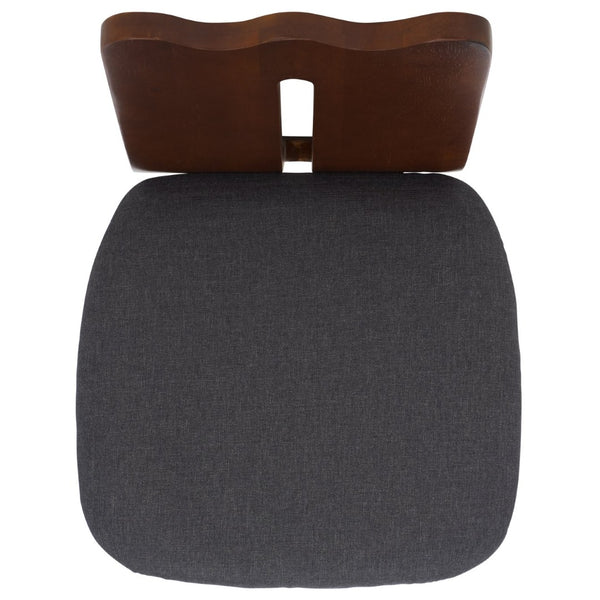 Safavieh Kieran Dining Chair - Elegant Grey Upholstered Seat With Walnut Legs For Modern Dining Spaces DCH8808D
