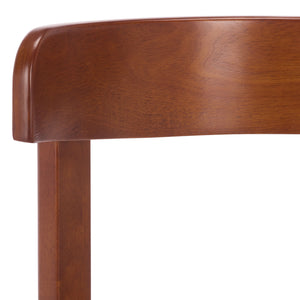 Calixto Mid-Century Wood Dining Chair Set Of 2 With Ergonomic Contour, Solid Frame, Warm Grain Finish, Durable Style