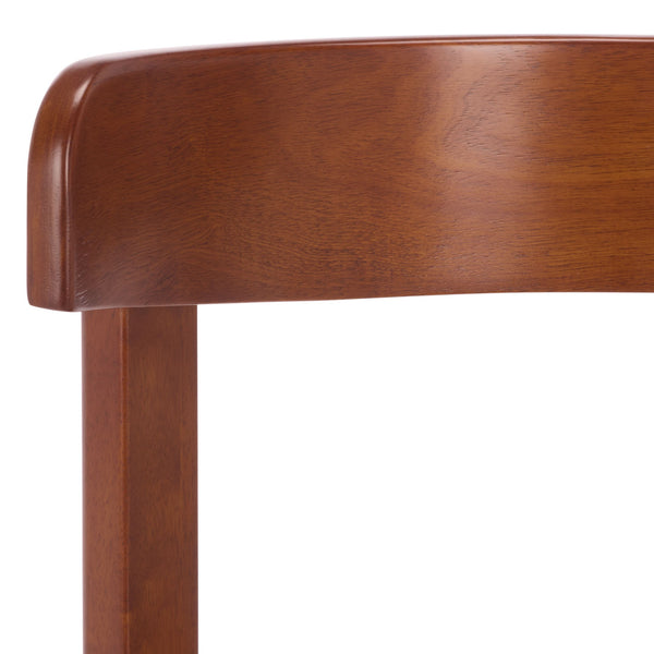 Calixto Mid-Century Wood Dining Chair Set Of 2 With Ergonomic Contour, Solid Frame, Warm Grain Finish, Durable Style