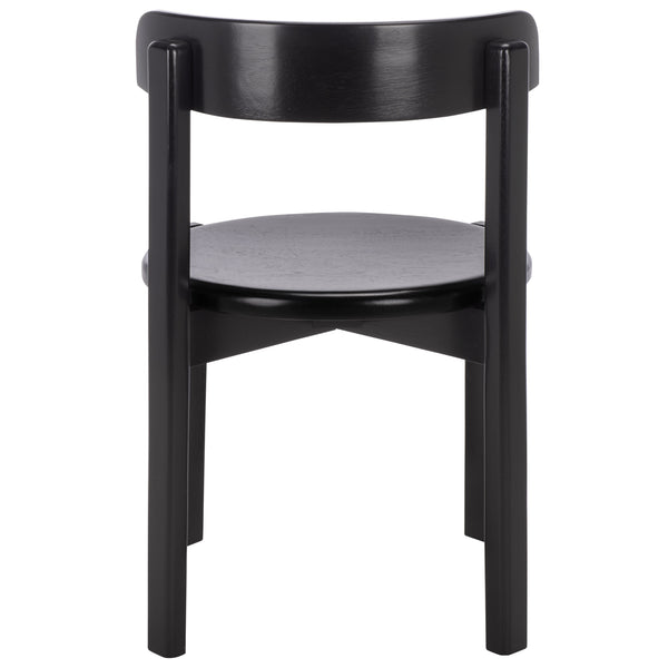 Calixto Mid-Century Wood Dining Chair Set Of 2 With Ergonomic Contour, Solid Frame, Warm Grain Finish, Durable Style