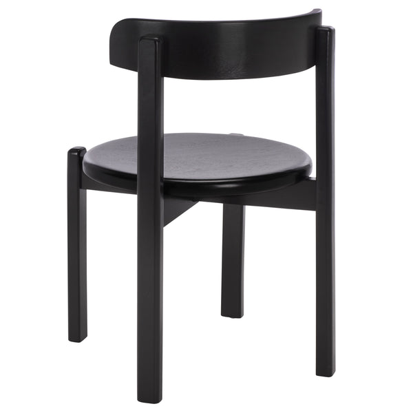 Calixto Mid-Century Wood Dining Chair Set Of 2 With Ergonomic Contour, Solid Frame, Warm Grain Finish, Durable Style