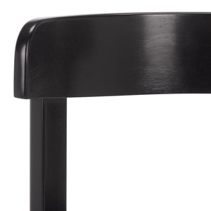 Calixto Mid-Century Wood Dining Chair Set Of 2 With Ergonomic Contour, Solid Frame, Warm Grain Finish, Durable Style