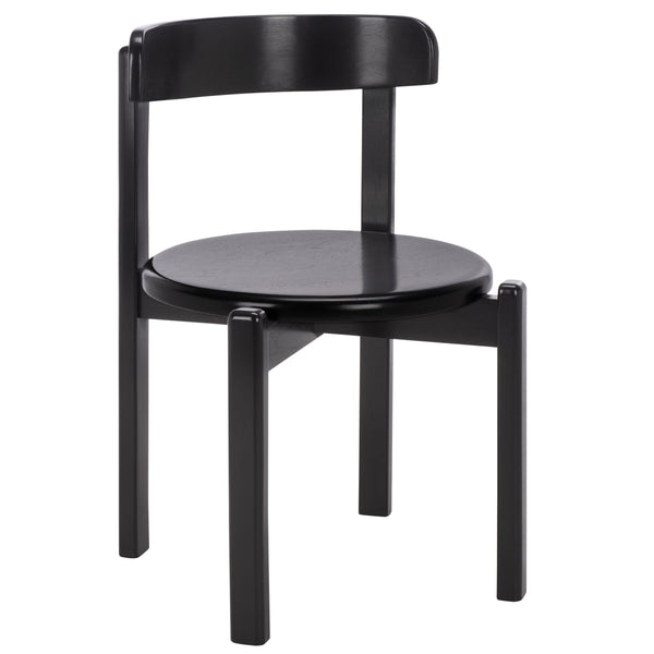 Calixto Mid-Century Wood Dining Chair Set Of 2 With Ergonomic Contour, Solid Frame, Warm Grain Finish, Durable Style
