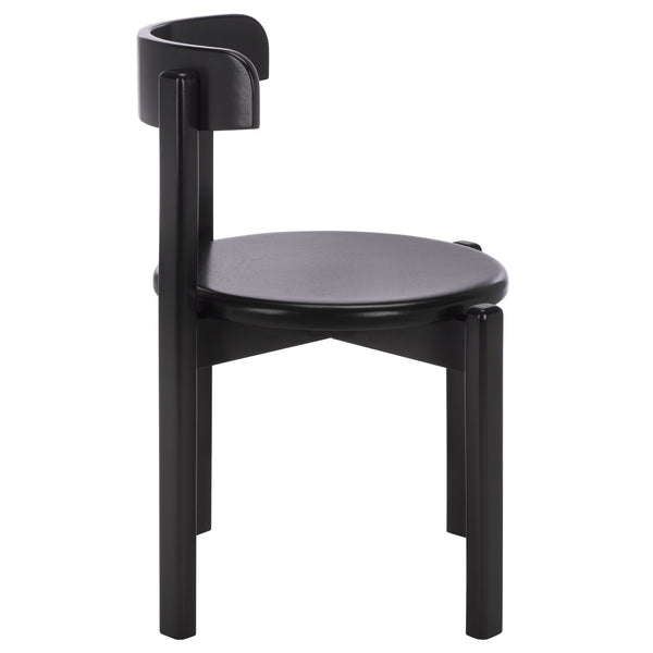 Calixto Mid-Century Wood Dining Chair Set Of 2 With Ergonomic Contour, Solid Frame, Warm Grain Finish, Durable Style