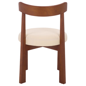 Anselm Upholstered Dining Chair Set Of 2 With Plush Cushioned Seat And Walnut-Finish Legs For Stylish Comfort
