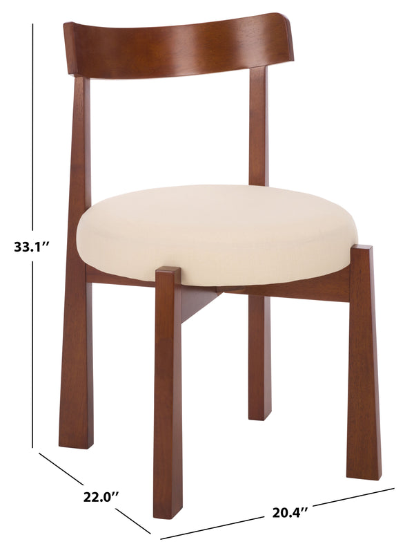 Anselm Upholstered Dining Chair Set Of 2 With Plush Cushioned Seat And Walnut-Finish Legs For Stylish Comfort