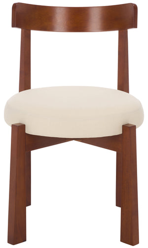Anselm Upholstered Dining Chair Set Of 2 With Plush Cushioned Seat And Walnut-Finish Legs For Stylish Comfort
