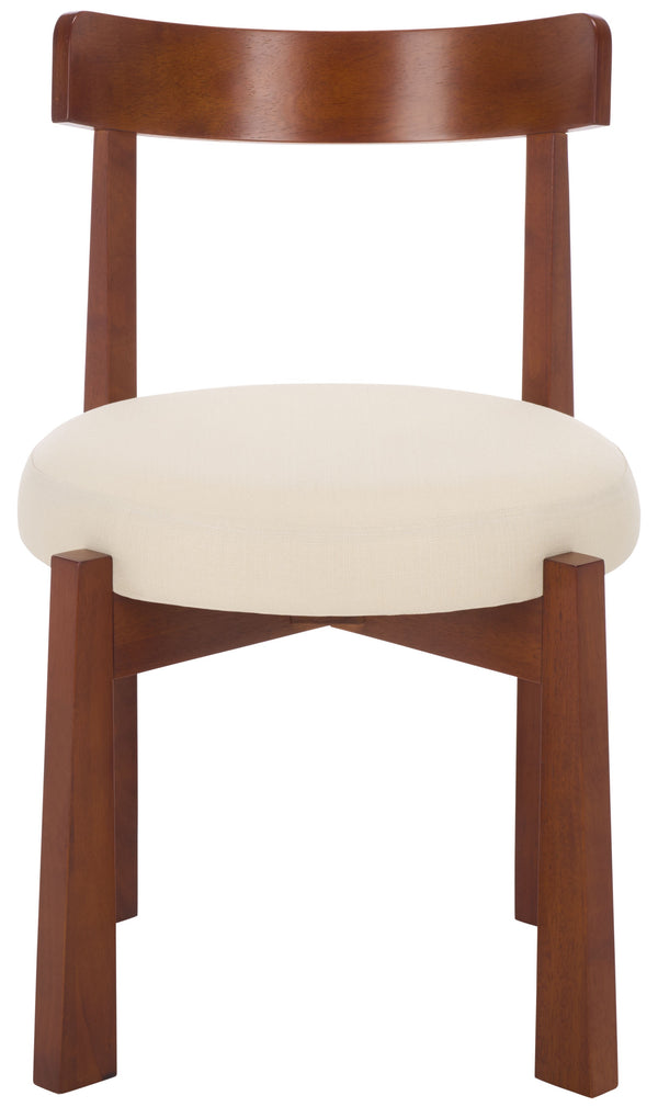 Anselm Upholstered Dining Chair Set Of 2 With Plush Cushioned Seat And Walnut-Finish Legs For Stylish Comfort