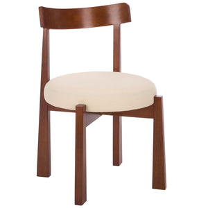Anselm Upholstered Dining Chair Set Of 2 With Plush Cushioned Seat And Walnut-Finish Legs For Stylish Comfort