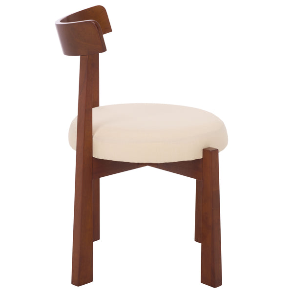 Anselm Upholstered Dining Chair Set Of 2 With Plush Cushioned Seat And Walnut-Finish Legs For Stylish Comfort