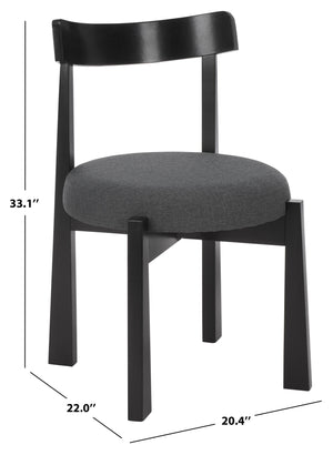 Anselm Upholstered Dining Chair Set Of 2 With Plush Cushioned Seat And Walnut-Finish Legs For Stylish Comfort