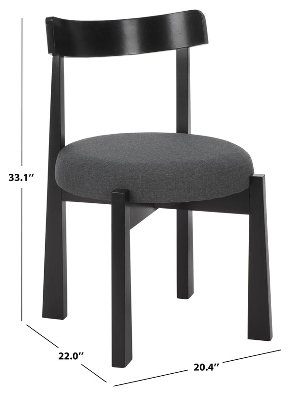 Anselm Upholstered Dining Chair Set Of 2 With Plush Cushioned Seat And Walnut-Finish Legs For Stylish Comfort
